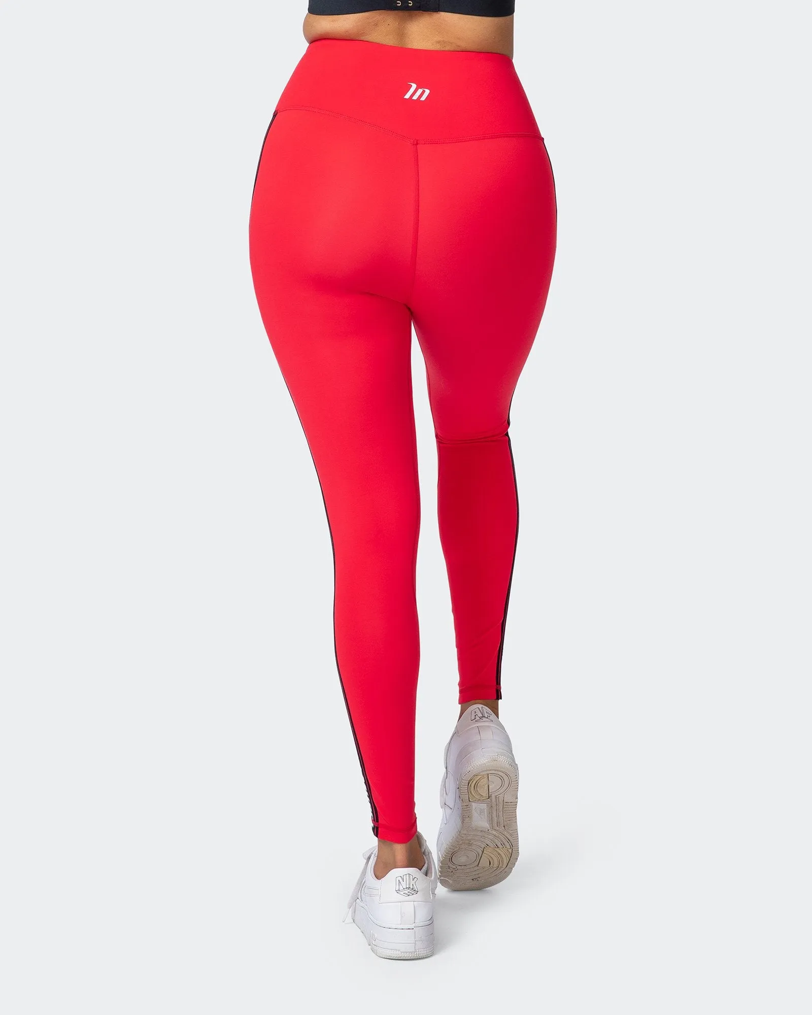 Vibrant Ankle-Length Leggings Red