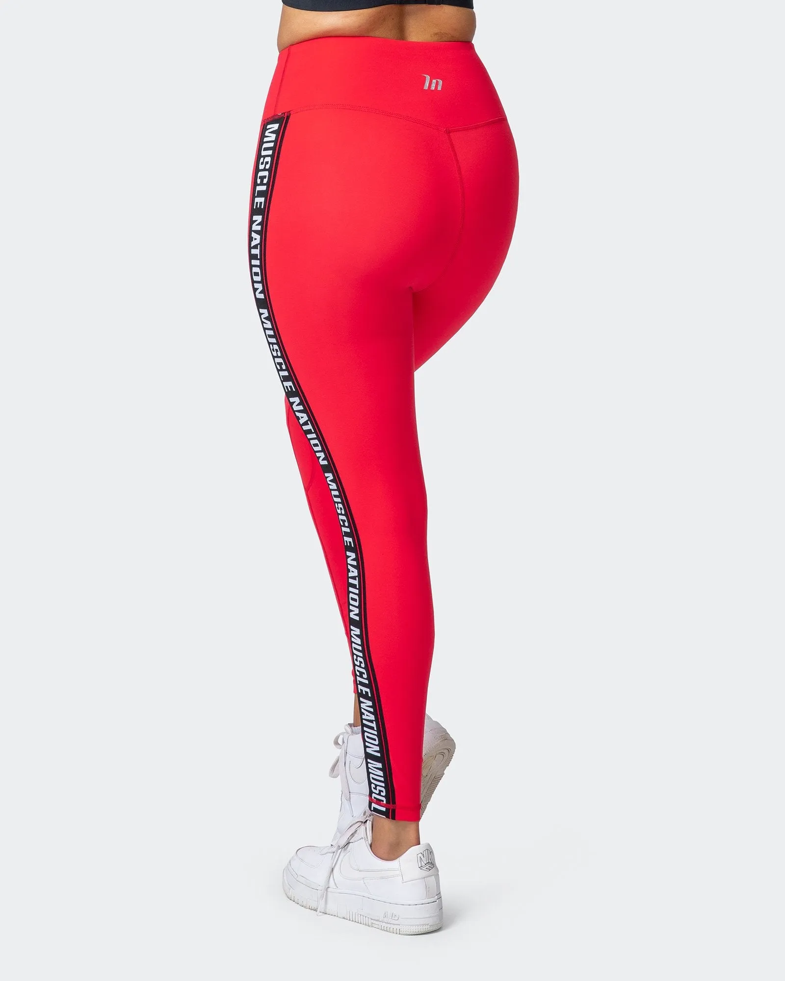 Vibrant Ankle-Length Leggings Red