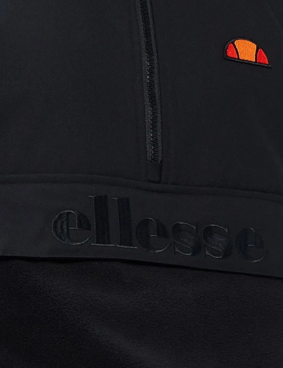 Black Ellesse Overhead Anorak Jacket Freccia