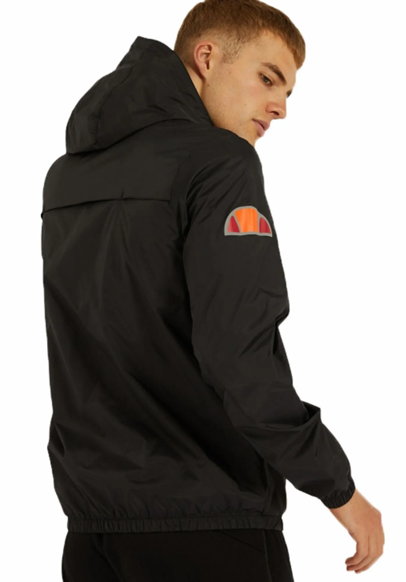 Ellesse Men's Acera Hooded Cagoule Jacket in Black