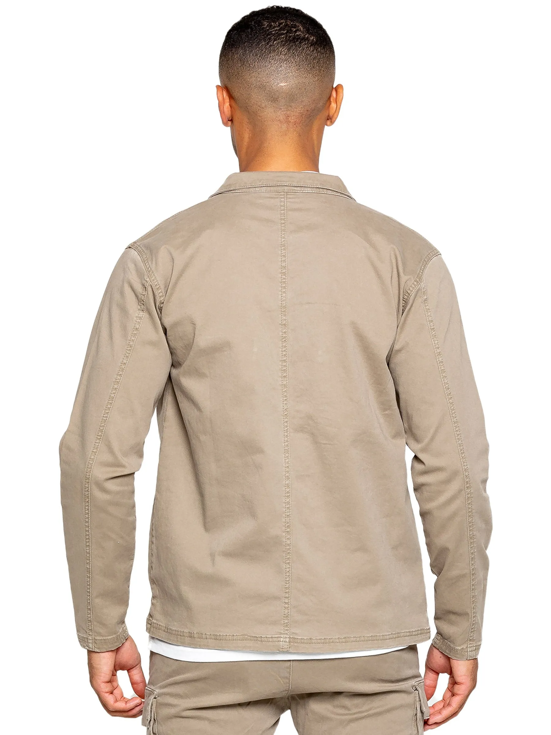 Enzo Mens Cargo Shirt Jacket