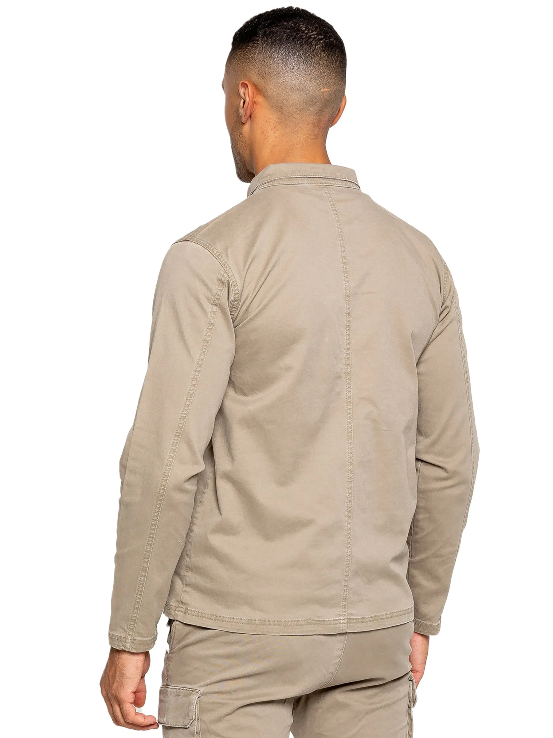 Enzo Mens Cargo Shirt Jacket