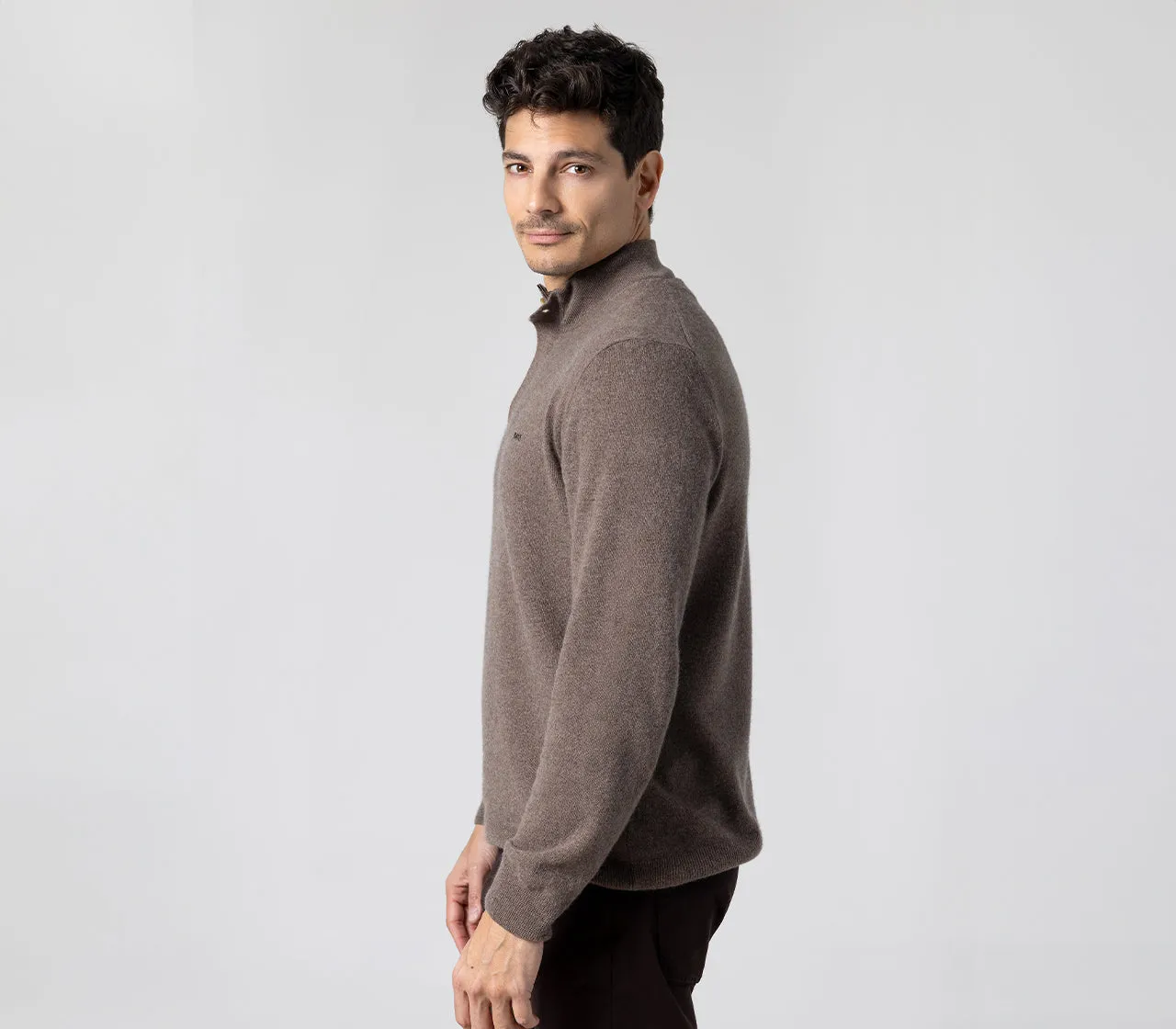 Extra fine merino wool men's zip sweater - Shop Now