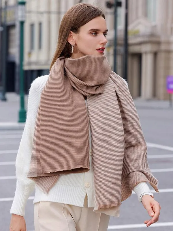 Fall Winter Women's Color Block Daily Casual Scarf Statements