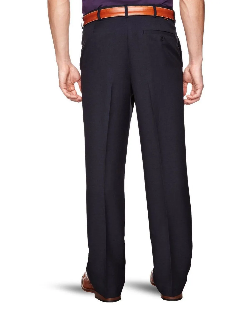 Farah Navy Flexi Waist Trousers