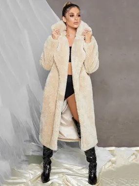 Faux Fur Coat Women Winter Long Eco-friendly Fur Coat