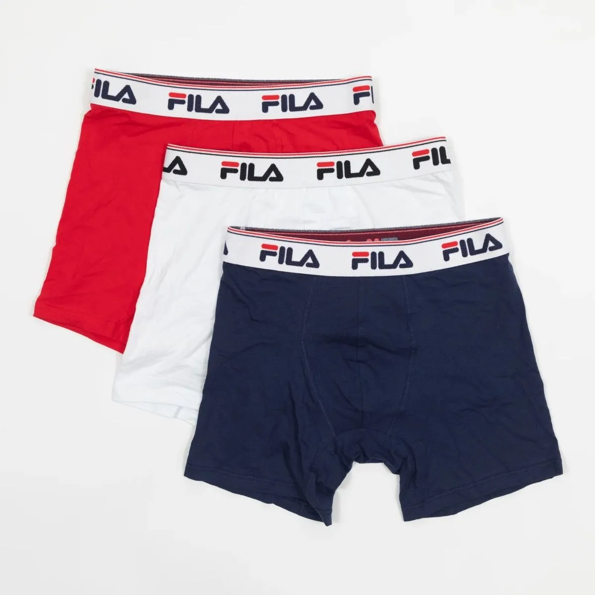 Fila Navy/White/Red Tristan 3-Pack Trunks Shorts