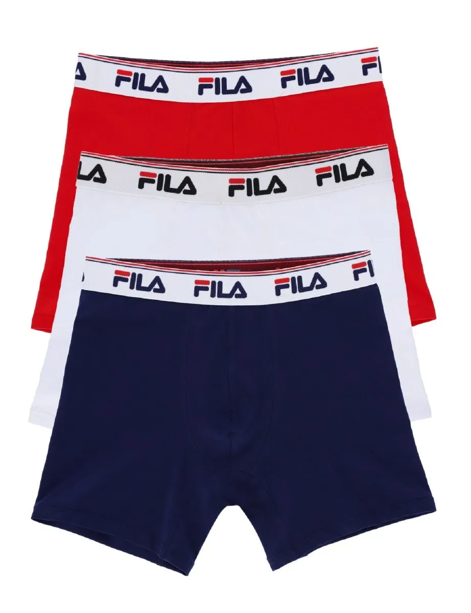 Fila Navy/White/Red Tristan 3-Pack Trunks Shorts