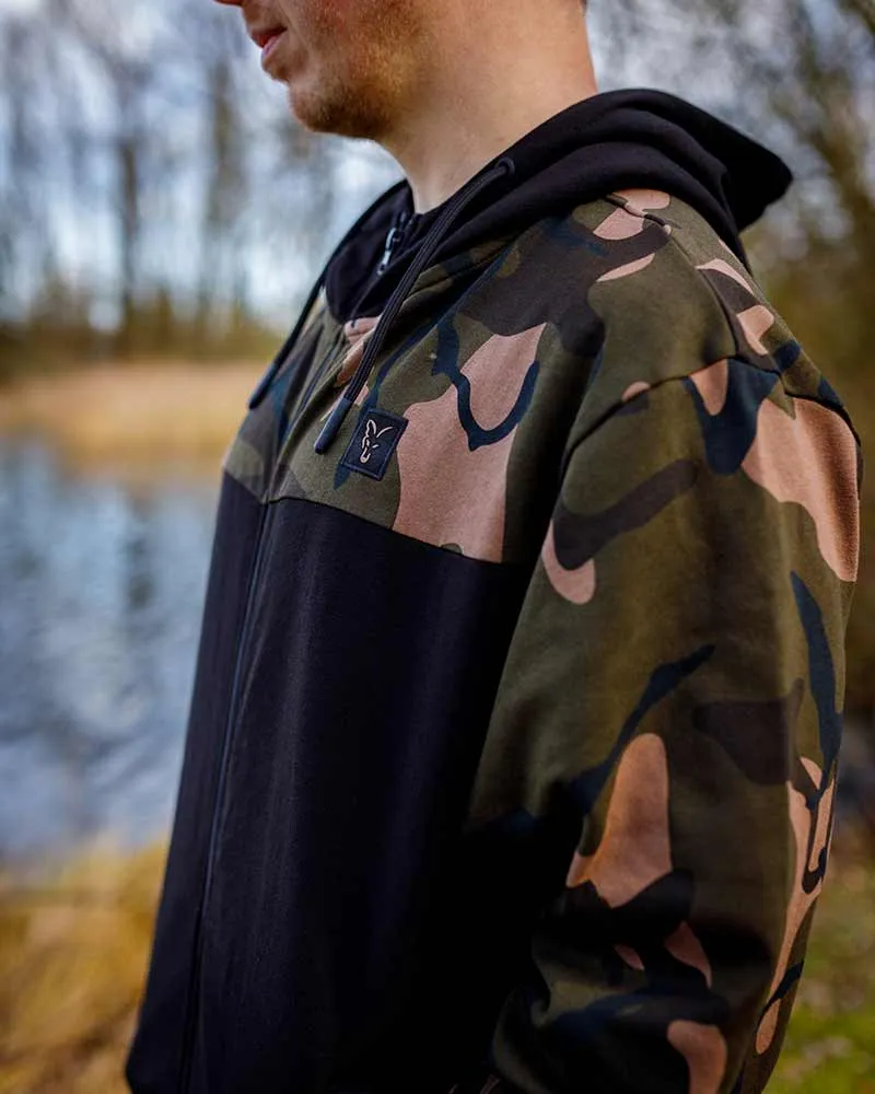 Fox Lightweight Black Camo Zippered Hoodie