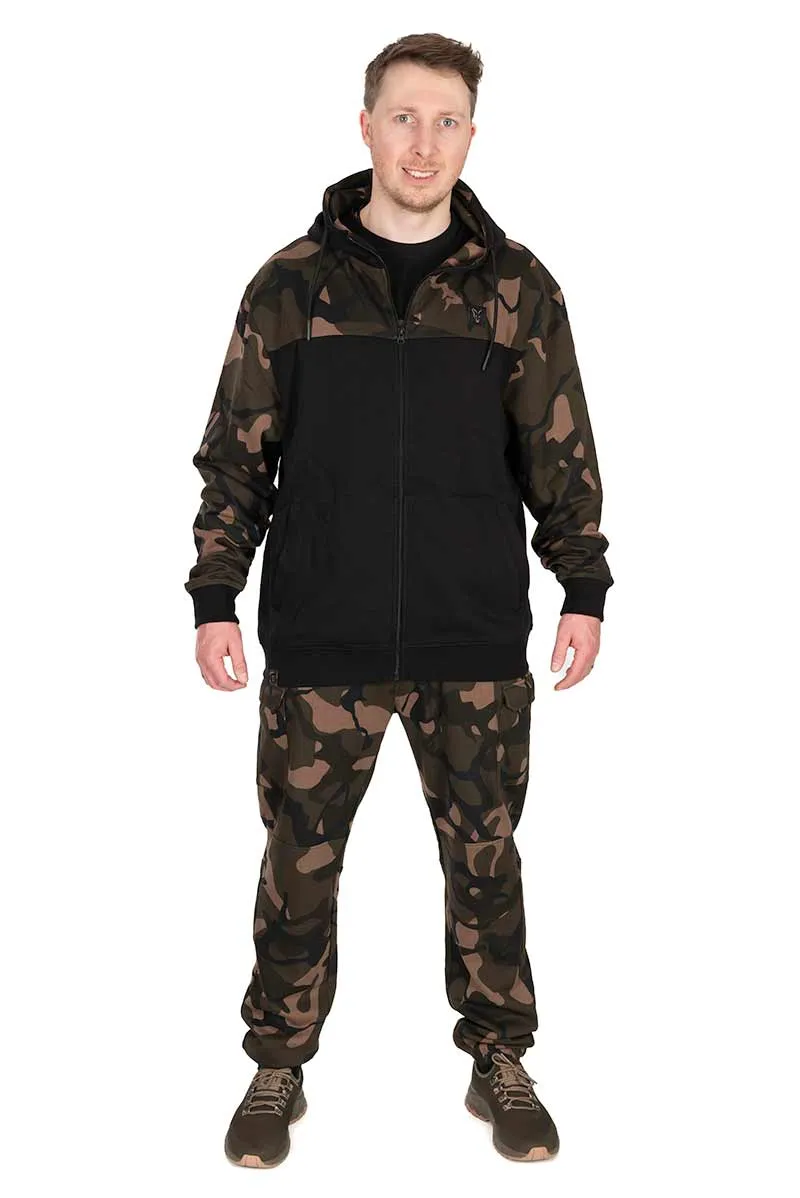 Fox Lightweight Black Camo Zippered Hoodie