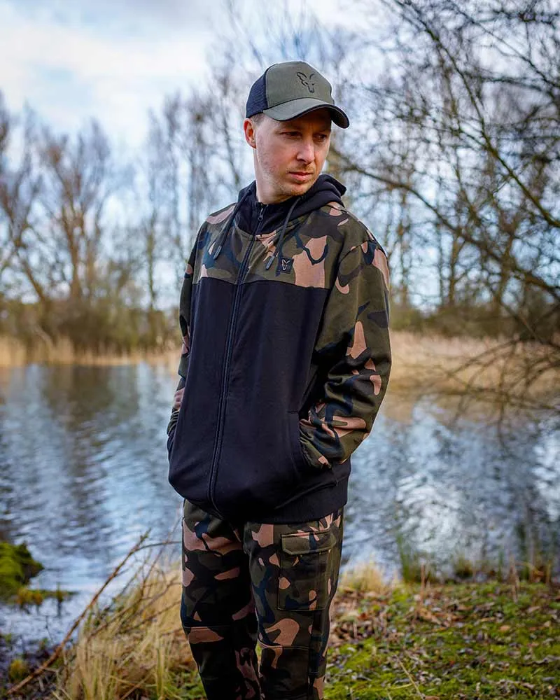 Fox Lightweight Black Camo Zippered Hoodie