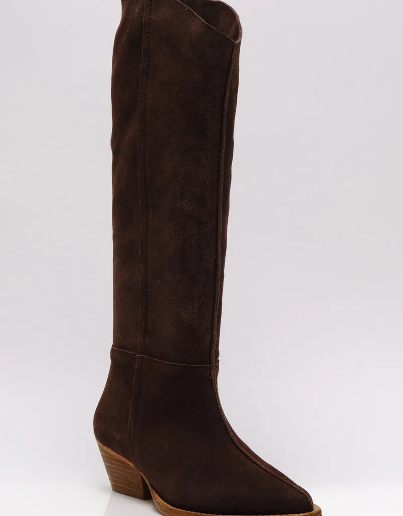 Free People Low Sway Slouch Boots - Fudgesicle