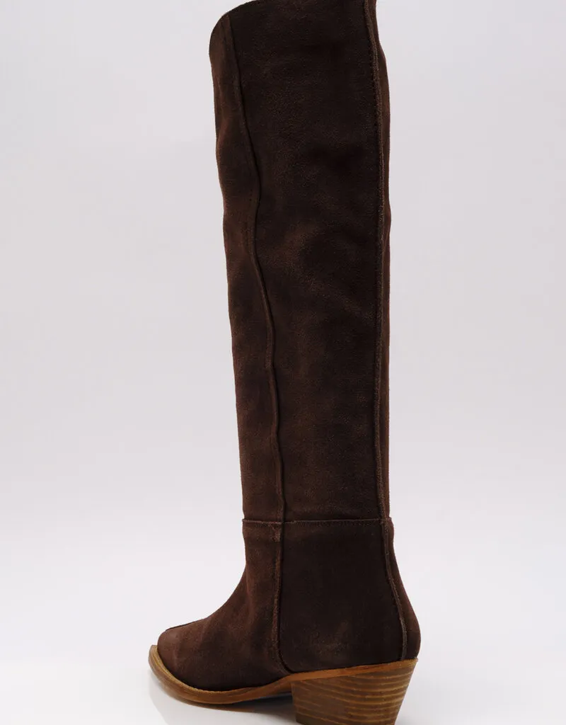 Free People Low Sway Slouch Boots - Fudgesicle