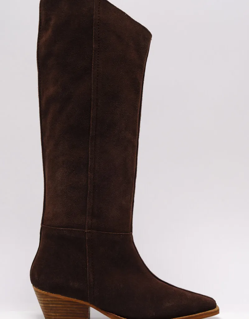 Free People Low Sway Slouch Boots - Fudgesicle