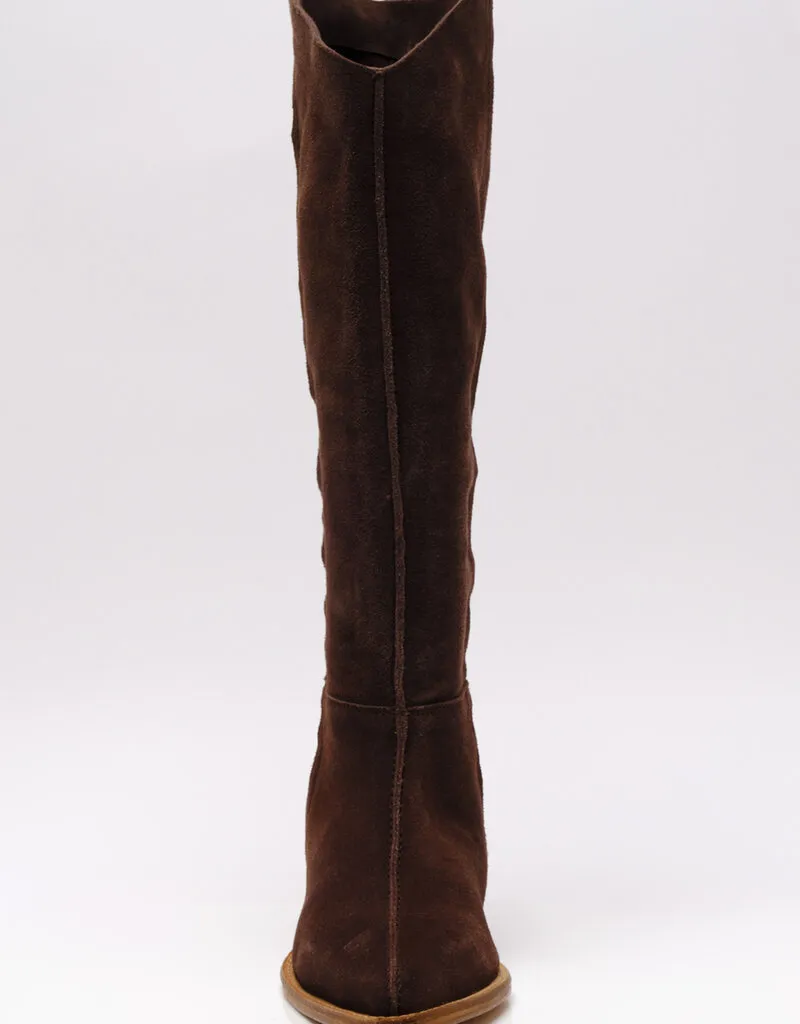 Free People Low Sway Slouch Boots - Fudgesicle