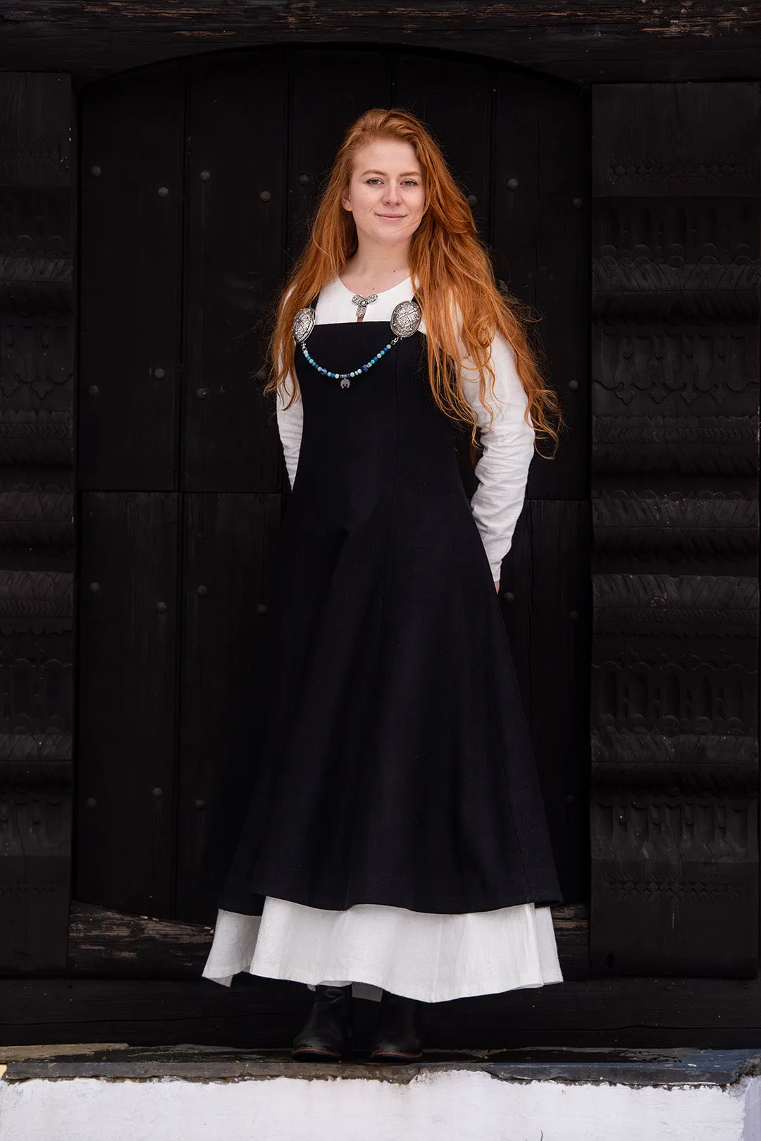 Fryd Viking Apron Dress can be rewritten as Historical Scandinavian Viking Dress.