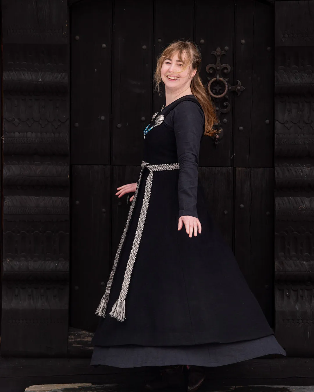 Fryd Viking Apron Dress can be rewritten as Historical Scandinavian Viking Dress.