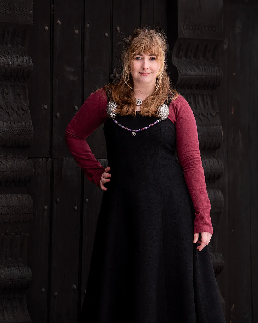 Fryd Viking Apron Dress can be rewritten as Historical Scandinavian Viking Dress.