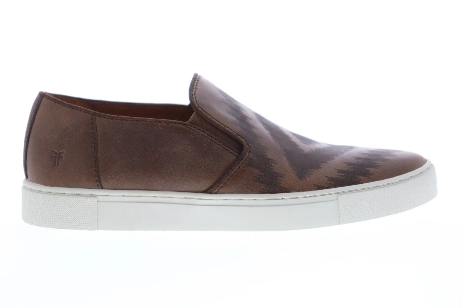 Frye Gabe Laser Slip On Tan Brown Leather Sneakers