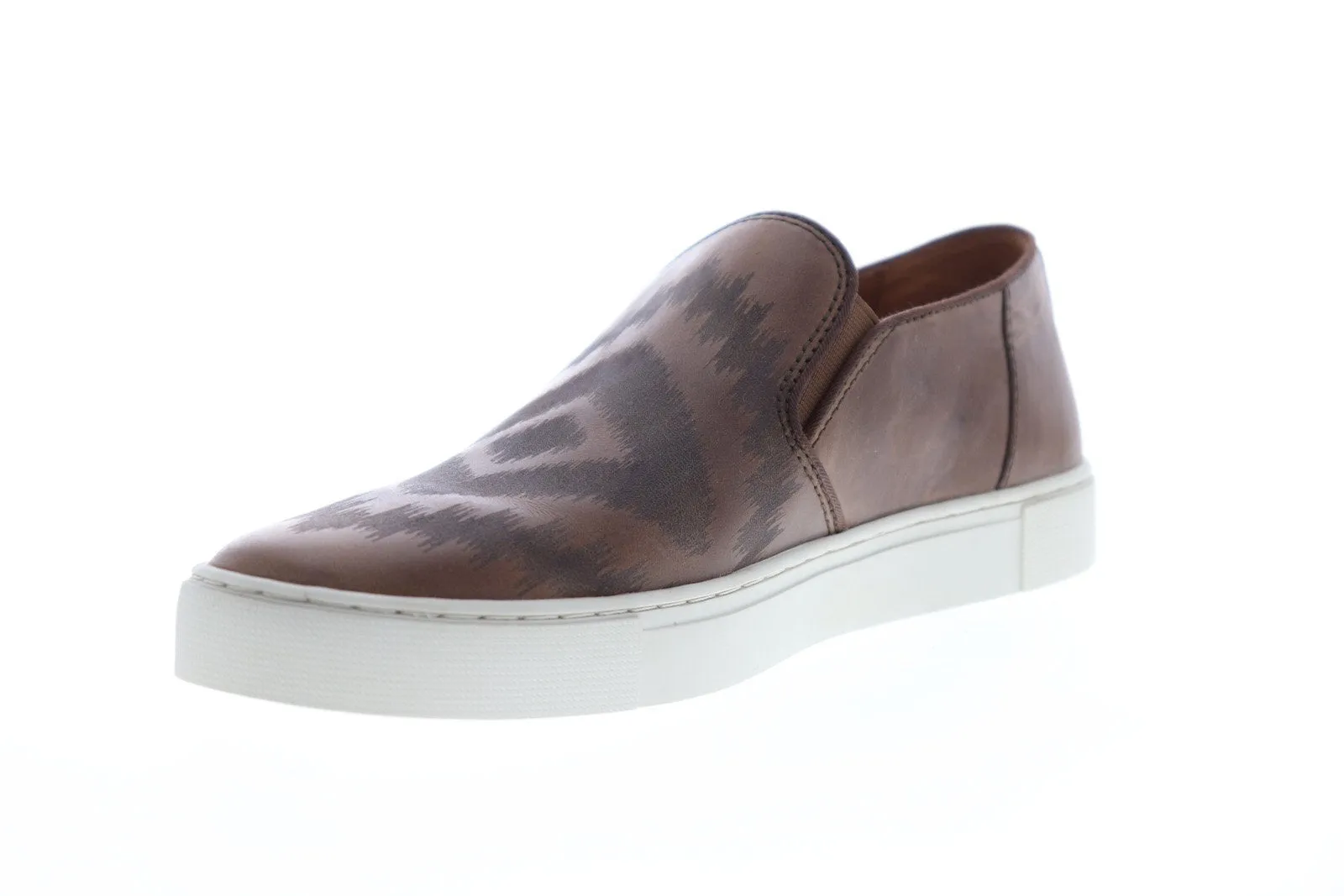 Frye Gabe Laser Slip On Tan Brown Leather Sneakers