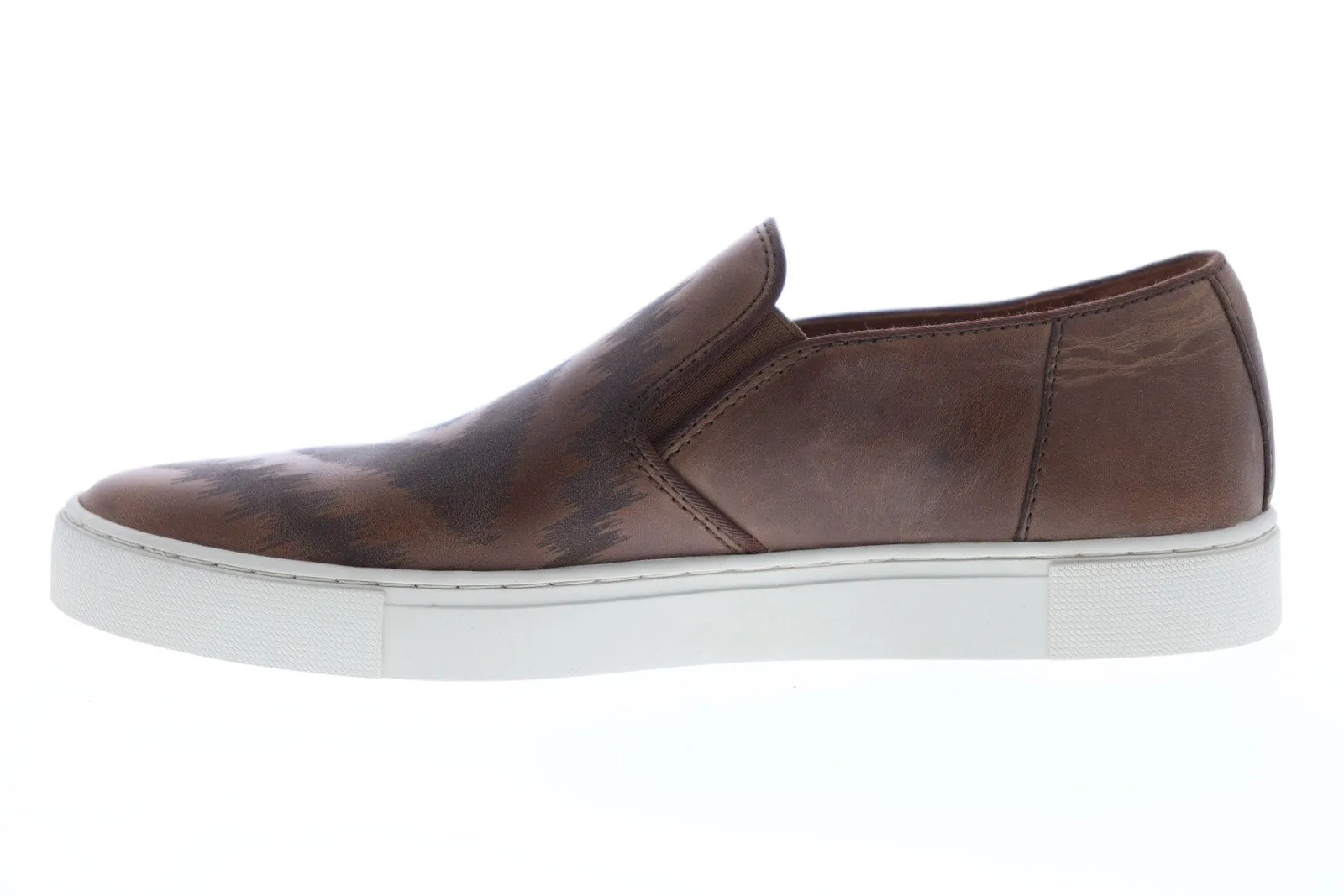 Frye Gabe Laser Slip On Tan Brown Leather Sneakers