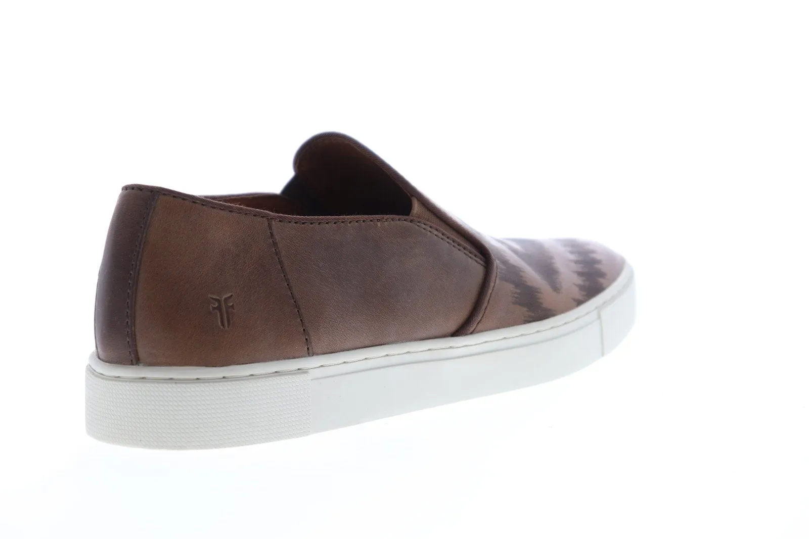 Frye Gabe Laser Slip On Tan Brown Leather Sneakers