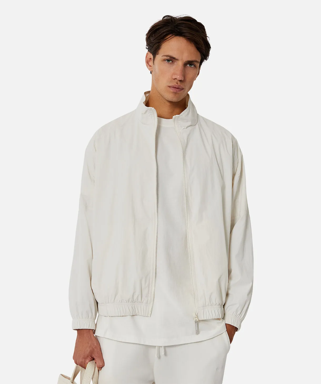 Fulton Lightweight Windbreaker Jacket in Crème - Shop Now