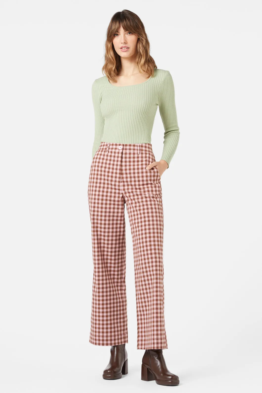 Gelati Gingham Print Pant