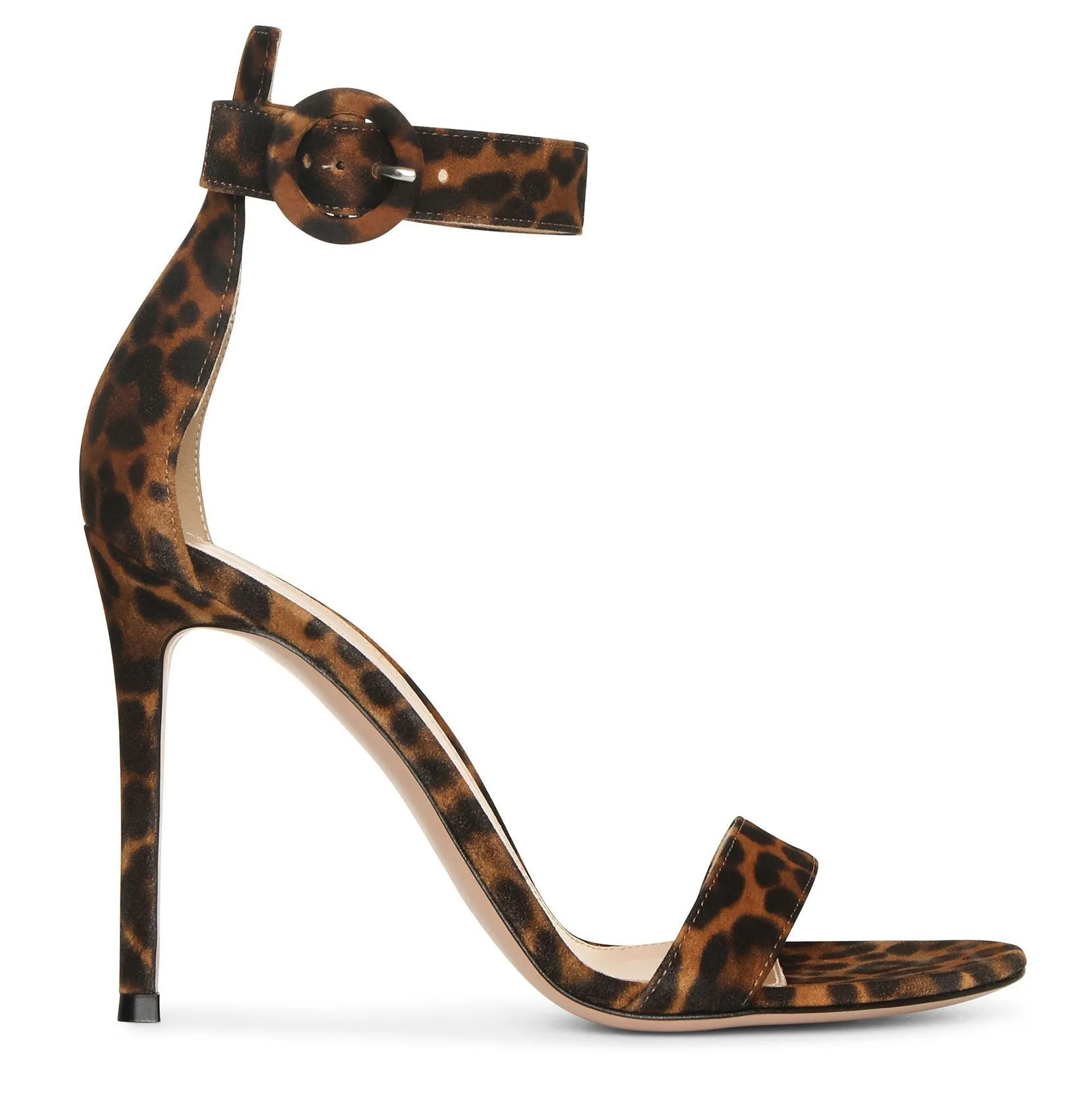 Gianvito Rossi Leopard Suede Sandals