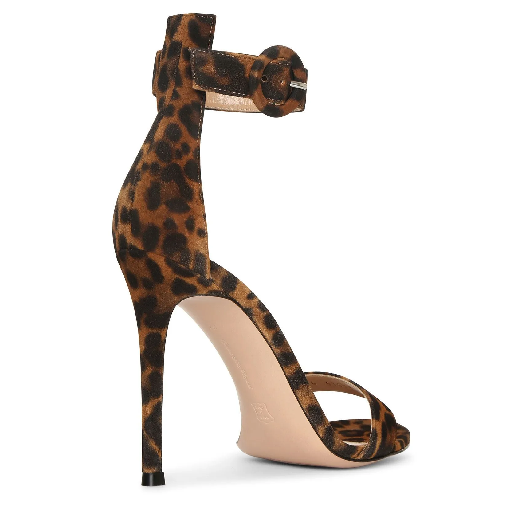 Gianvito Rossi Leopard Suede Sandals