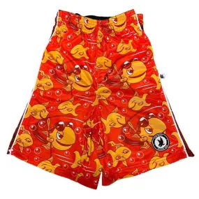 Gold Fish Pattern Men's Swim Shorts