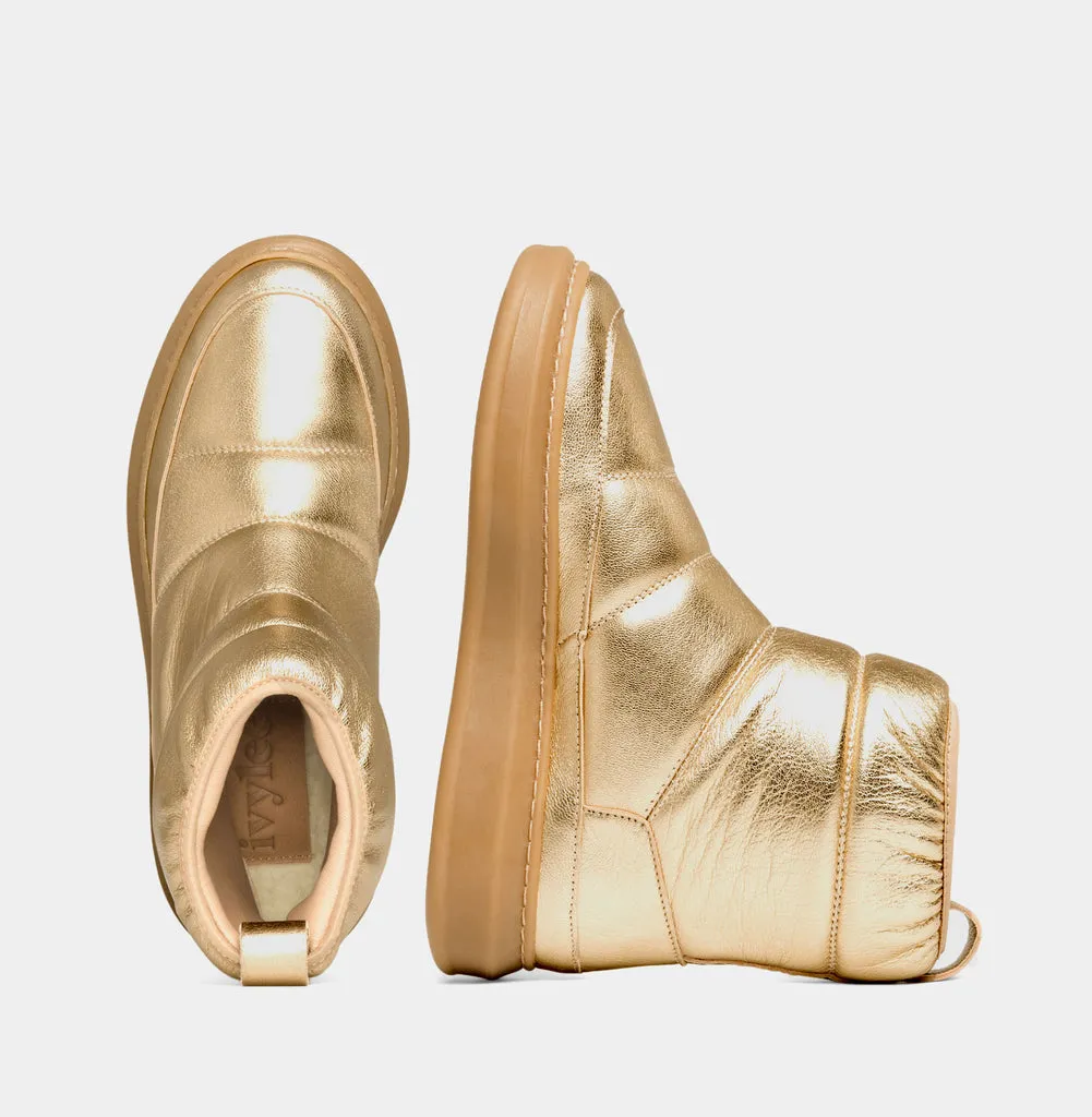 Gold Metallic Moon Boots