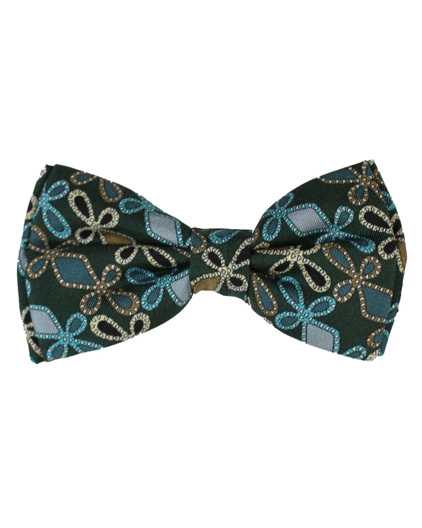 Green Designer Pre-Tied Bowtie by Emilio Pucci Bow Tie Design