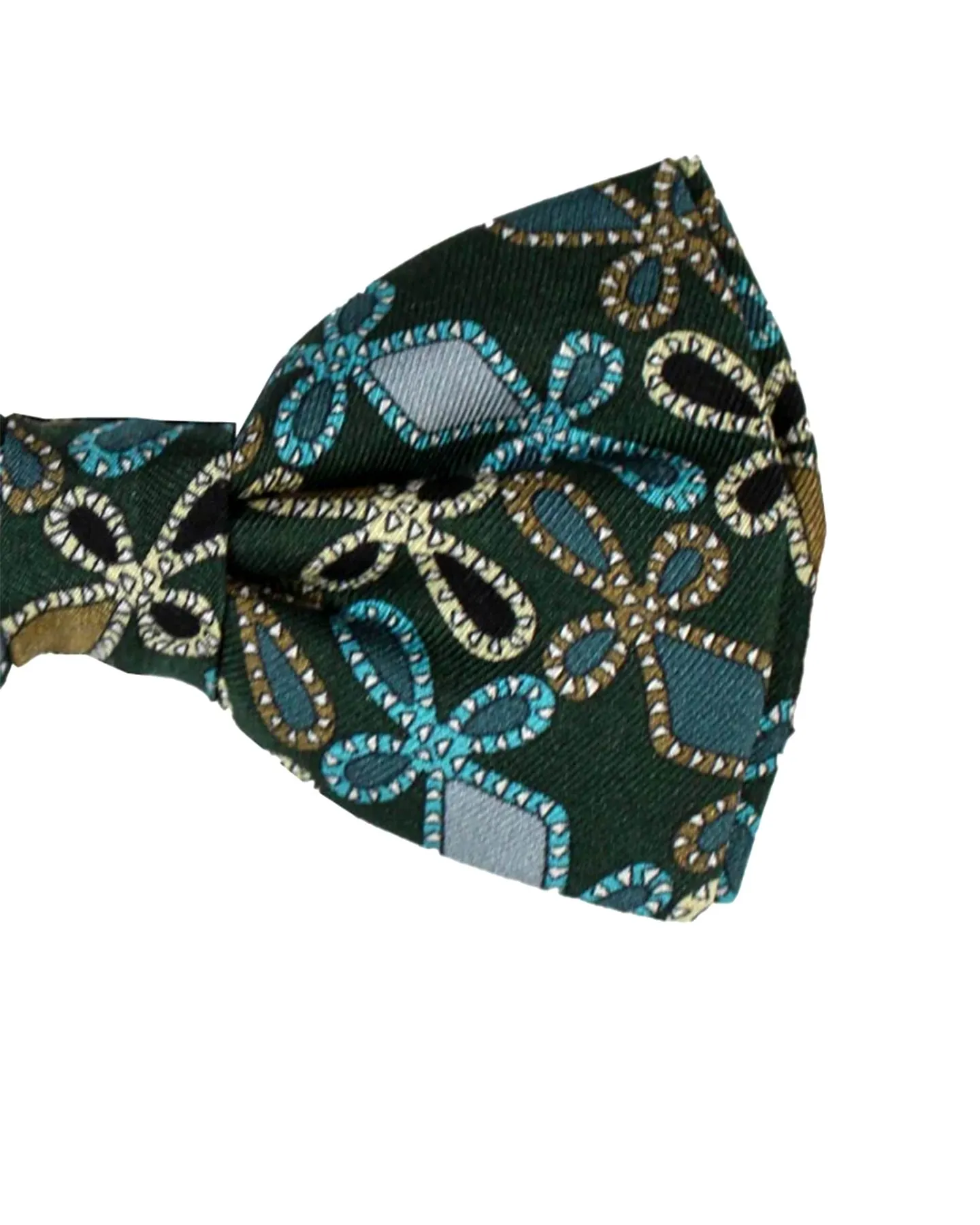 Green Designer Pre-Tied Bowtie by Emilio Pucci Bow Tie Design