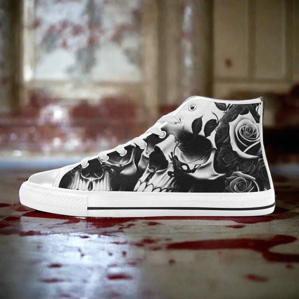 Grey Skulls Roses Women