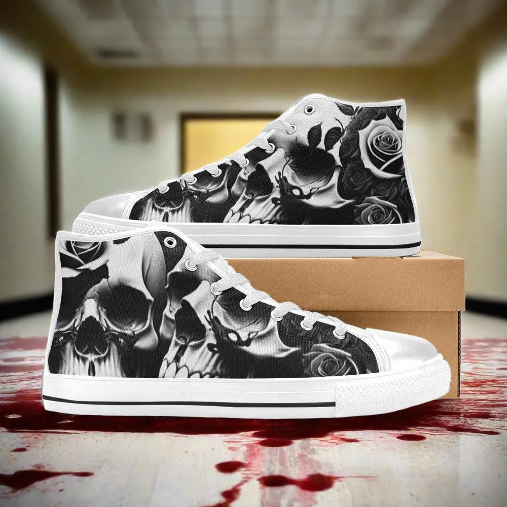 Grey Skulls Roses Women