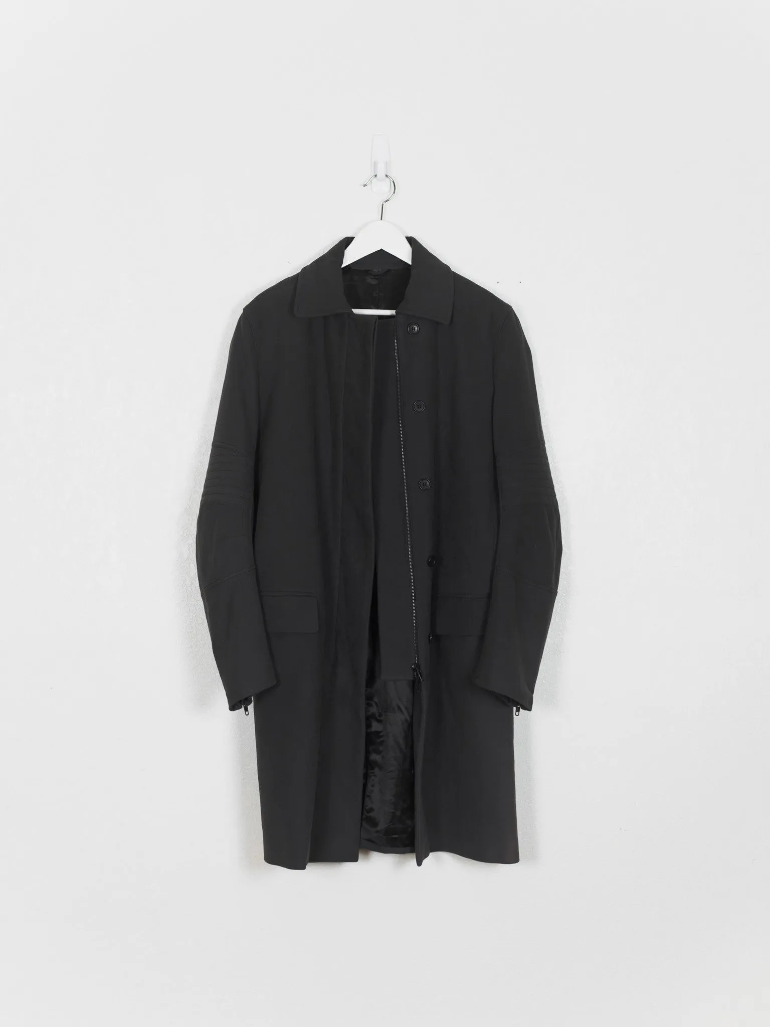 Helmut Lang AW99 Moleskin Astro Biker Mac Coat - Men's Outerwear