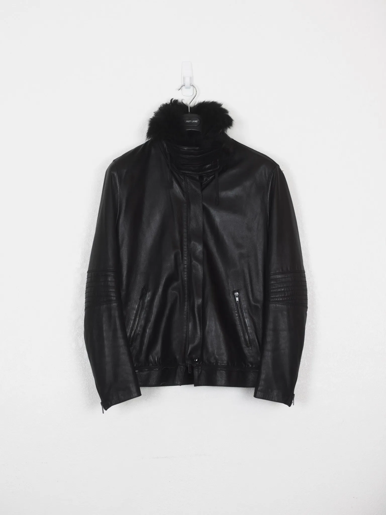 Helmut Lang Lamb Leather Biker Jacket - AW99 Astro Style