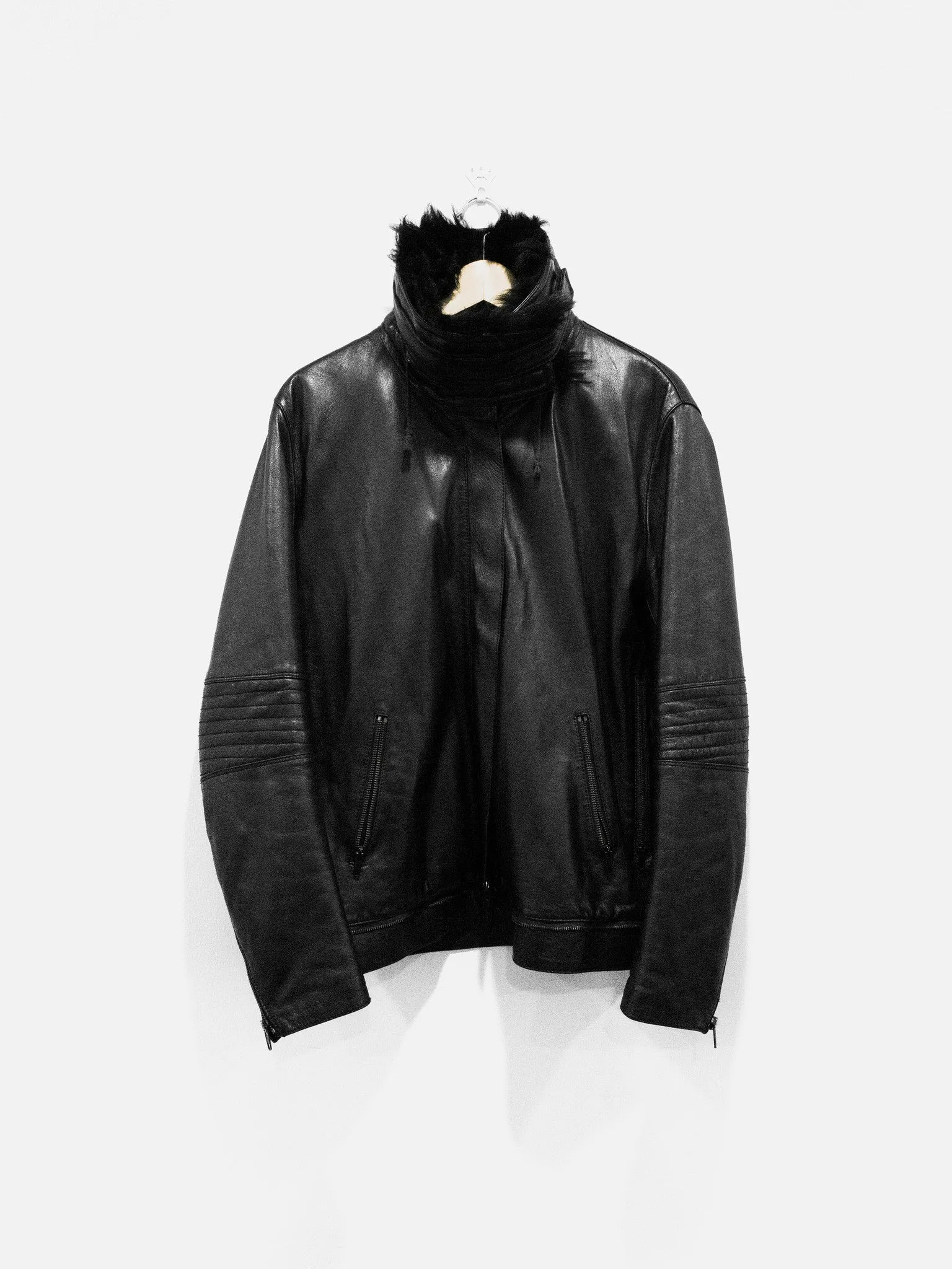 Helmut Lang Lamb Leather Biker Jacket - AW99 Astro Style