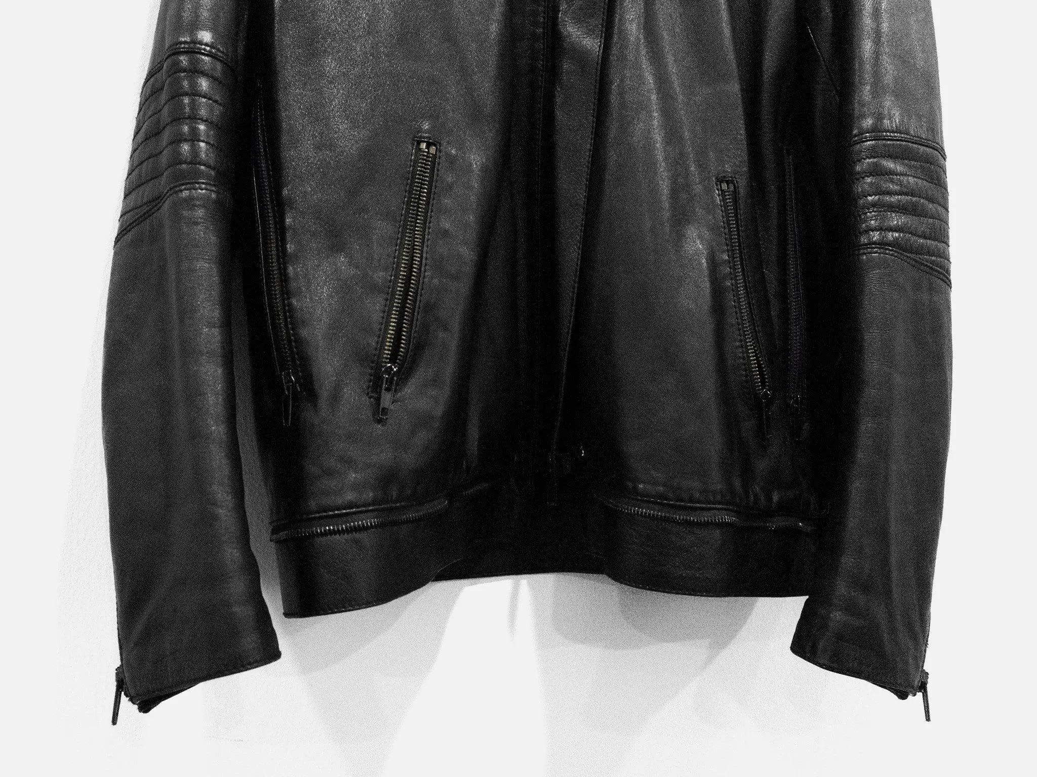 Helmut Lang Lamb Leather Biker Jacket - AW99 Astro Style