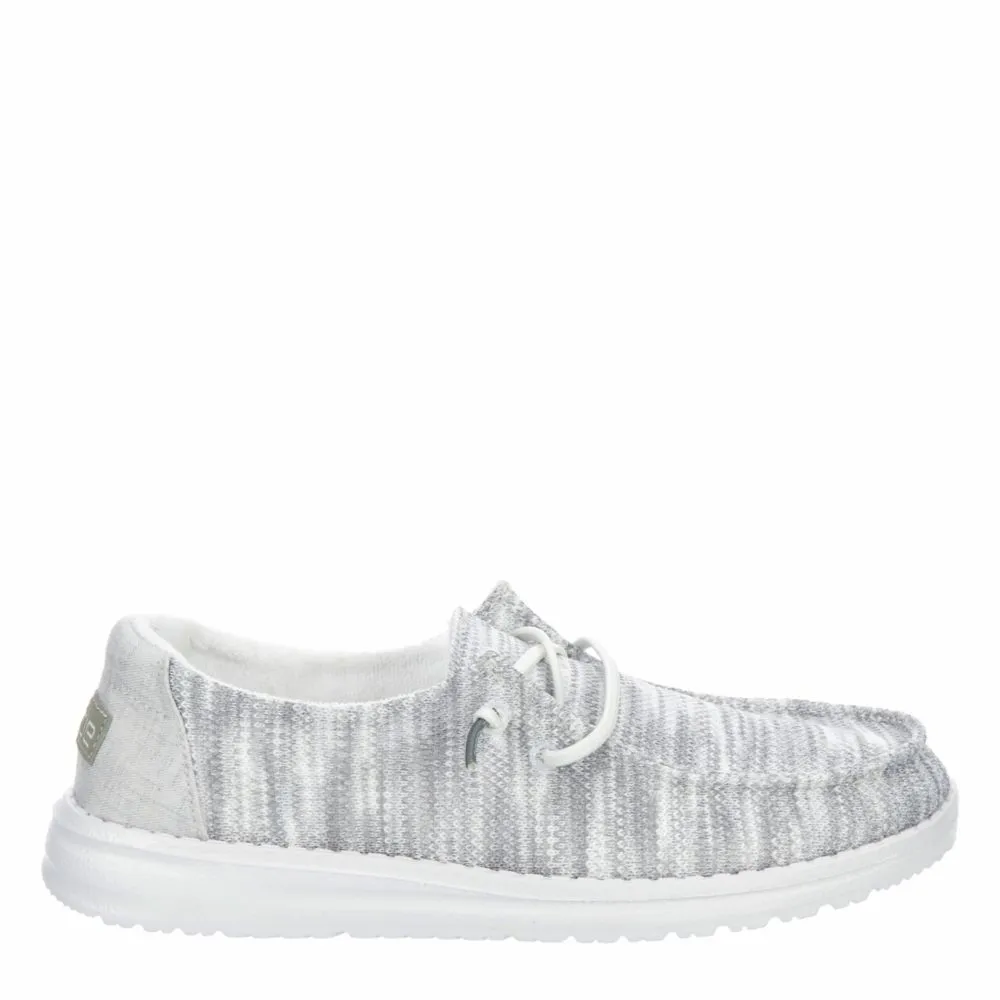 HEYDUDE WOMENS WENDY KNIT SLIP ON SNEAKER