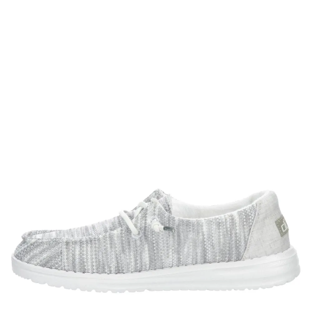 HEYDUDE WOMENS WENDY KNIT SLIP ON SNEAKER