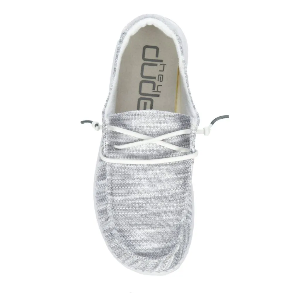 HEYDUDE WOMENS WENDY KNIT SLIP ON SNEAKER