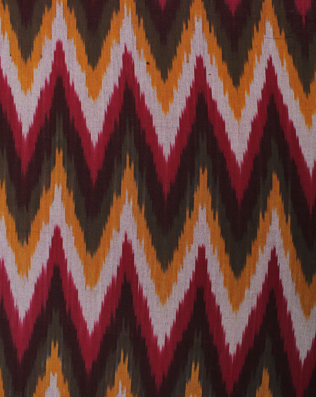 Ikat Cotton Fabric with Multicolor Yarn Dye Design