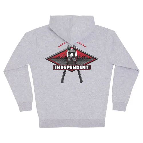 Independent Skateboard Trucks Hoodie Keys City Zip Grey Heather