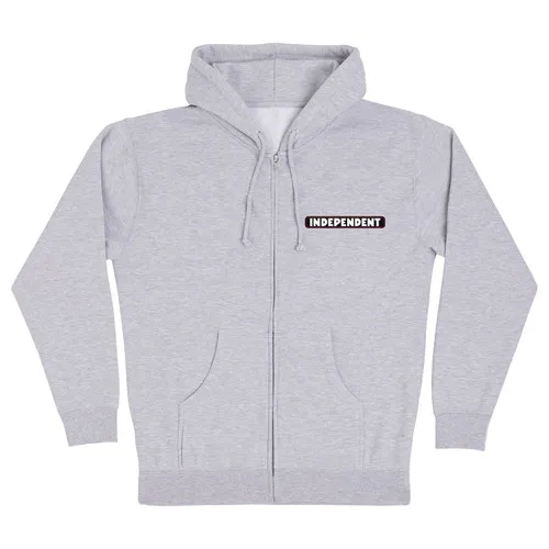 Independent Skateboard Trucks Hoodie Keys City Zip Grey Heather