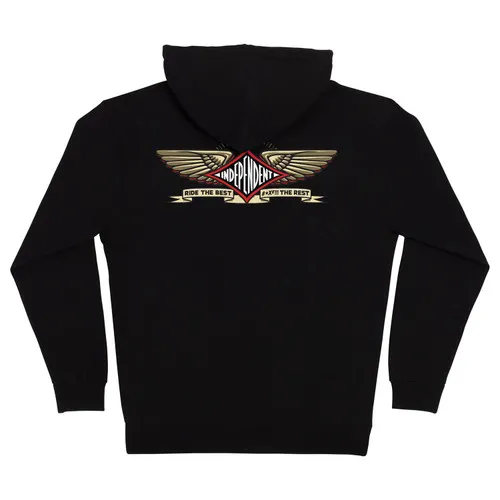 Independent Trucks Black Zip Hoodie resultList: Independent Trucks RTB Pilot Zip Black Hoodie