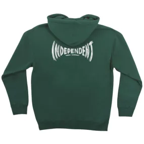 Independent Trucks Hoody Green Pullover with Carved Span Design