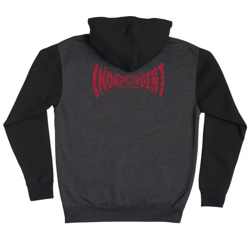 Independent Trucks Skateboard Hoodie Shatter Span Pullover Charcoal Heather/Black