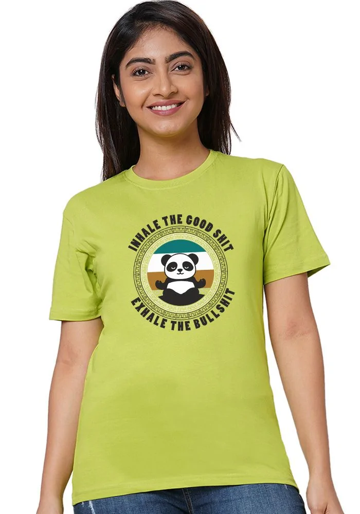 Inhale Good Panda Women's T-Shirt